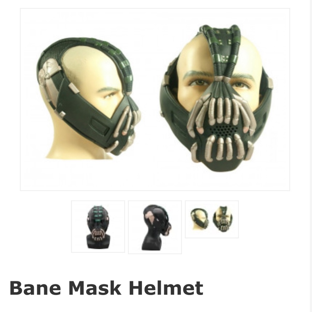Green and Black Bane Mask Helmet